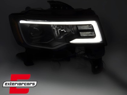 Prednja svjetla LED DRL TubeLight dizajn (crna) / Jeep Grand Cherokee (2016-2021), LPCH44