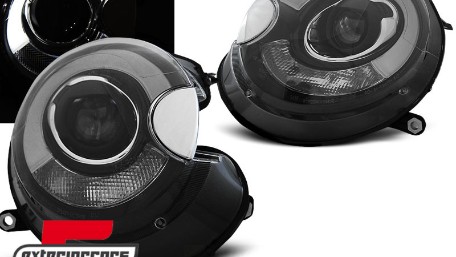 Prednja svjetla LED DRL TubeLight dizajn (crna) / Mini Cooper R56 Clubman R55 Cabrio R57 (2006-2014), LPMC09