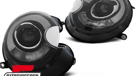 Prednja svjetla LED DRL TubeLight dizajn (crna) / Mini Cooper R56 Clubman R55 Cabrio R57 (2006-2014), LPMC09