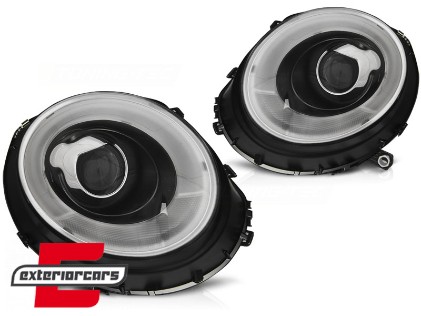Prednja svjetla LED DRL TubeLight dizajn (crna) / Mini Cooper R56 Clubman R55 Cabrio R57 (2006-2014), LPMC13
