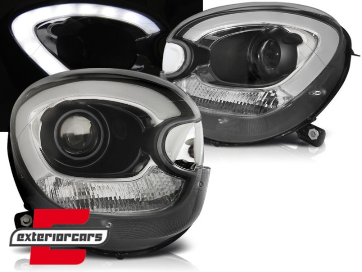 Prednja svjetla LED DRL TubeLight dizajn (crna) / Mini Countryman R60 Paceman R61 (2010-2016), LPMC15