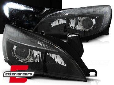 Prednja svjetla LED DRL TubeLight dizajn (crna) / Opel Astra J (2010-2012), LPOP99