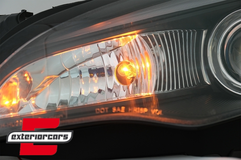 Prednja svjetla LED DRL TubeLight dizajn (crna) / Opel Astra J (2010-2015), LPOPA1