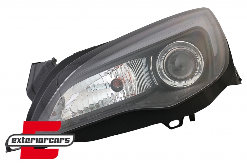 Prednja svjetla LED DRL TubeLight dizajn (crna) / Opel Astra J (2010-2015), LPOPA1