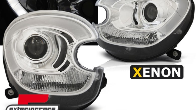 Prednja svjetla LED DRL TubeLight dizajn XENON (chrome) / Mini Countryman R60 Paceman R61 (2010-2016), LPMC16