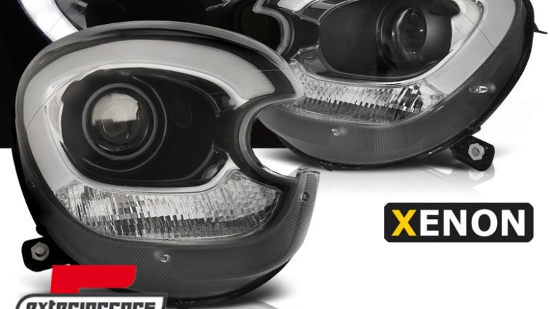 Prednja svjetla LED DRL TubeLight dizajn XENON (crna) / Mini Countryman R60 Paceman R61 (2010-2016), LPMC17