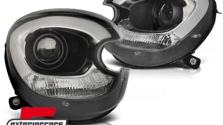 Prednja svjetla LED DRL TubeLight dizajn XENON (crna) / Mini Countryman R60 Paceman R61 (2010-2016), LPMC17