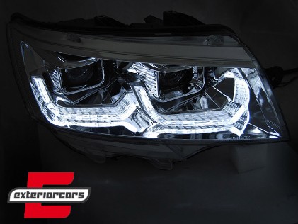 Prednja svjetla LED DRL TubeLight SEQ žmigavci (chrome) / VW Transporter Multivan Caravelle T6.1 (2020-), LPVWU8