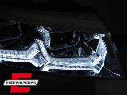 Prednja svjetla LED DRL TubeLight SEQ žmigavci (chrome) / VW Transporter Multivan Caravelle T6.1 (2020-), LPVWU8