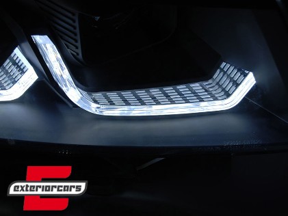 Prednja svjetla LED DRL TubeLight SEQ žmigavci (crna) / VW Transporter Multivan Caravelle T6.1 (2020-), LPVWU9
