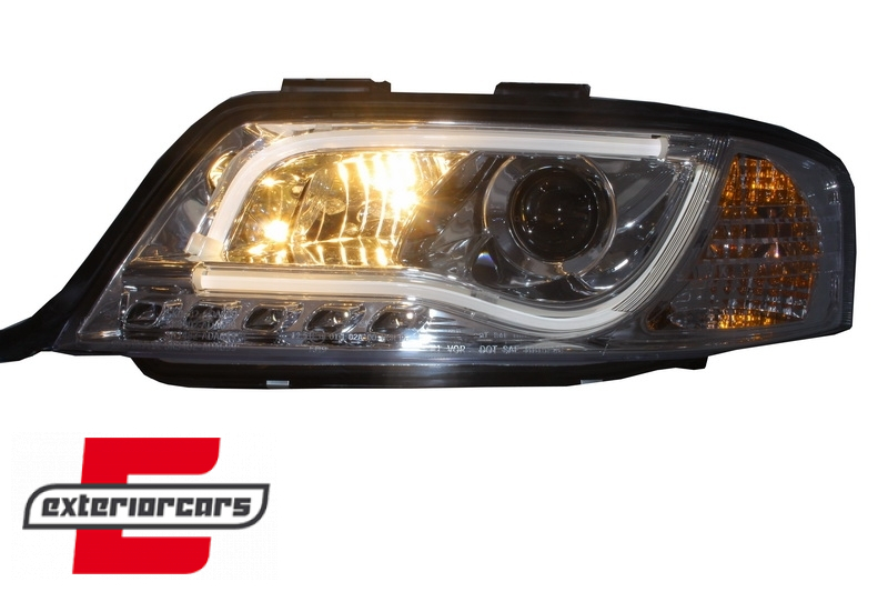 Prednja svjetla LED DRL TubeLights (chrome) / Audi A6 4B C5 (05.1997-05.2001), LPAUB6