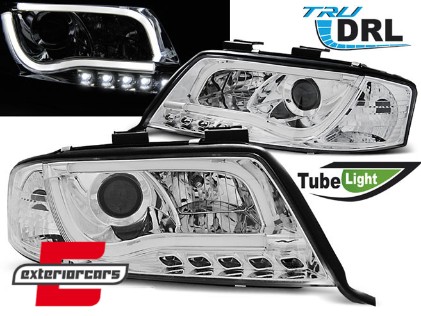 Prednja svjetla LED DRL TubeLights (chrome) / Audi A6 4B C5 (06.2001-05.2004), LPAUB8