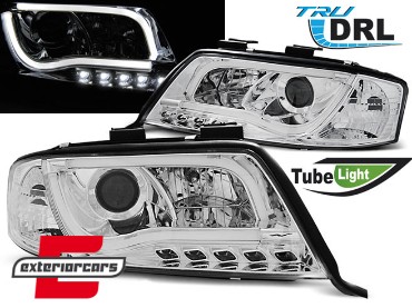 Prednja svjetla LED DRL TubeLights (chrome) / Audi A6 4B C5 (06.2001-05.2004), LPAUB8
