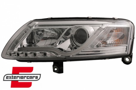 Prednja svjetla LED DRL TubeLights (chrome) / Audi A6 4F C6 (04.2004-2008), LPAUC7