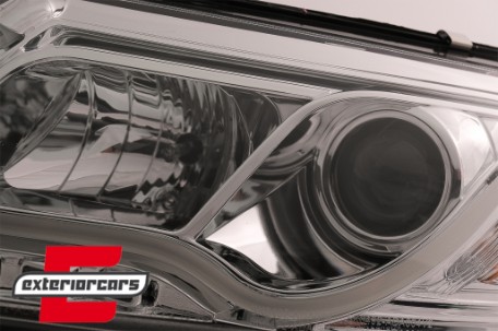 Prednja svjetla LED DRL TubeLights (chrome) / Audi A6 4F C6 (04.2004-2008), LPAUC7