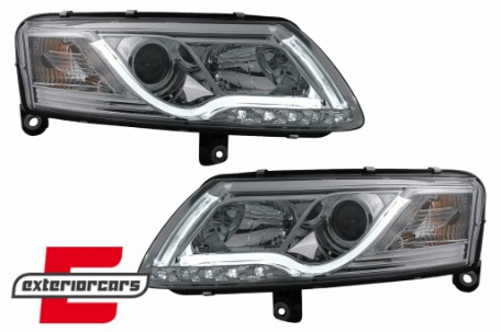 Prednja svjetla LED DRL TubeLights (chrome) / Audi A6 4F C6 (04.2004-2008), LPAUC7