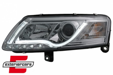 Prednja svjetla LED DRL TubeLights (chrome) / Audi A6 4F C6 (04.2004-2008), LPAUC7