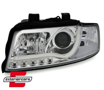 Prednja svjetla LED DRL TubeLights dizajn (chrome) / Audi A4 B6 (2000-2004), LPAUB2