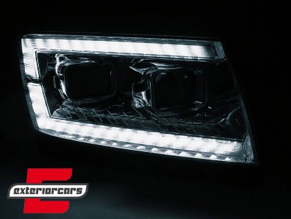 Prednja svjetla LED DRL TubeLights SEQ žmigavci (chrome) / VW Crafter II (2017-), LPVWU0