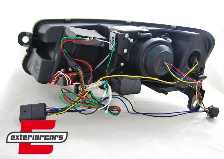 Prednja svjetla LED DRL TubeLights Xenon (crna) / Audi A6 C6 4F (04.2004-2008), LPAUC1