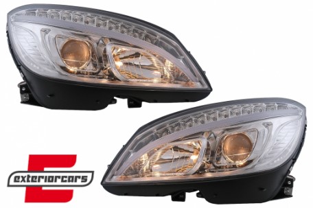 Prednja svjetla LED DRL W205 look (chrome) / Mercedes C klasa W204 S204 limuzina karavan (2007-2010), LPMEB4