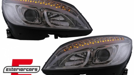 Prednja svjetla LED DRL W205 look (chrome) / Mercedes C klasa W204 S204 limuzina karavan (2007-2010), LPMEB4