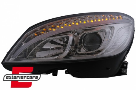 Prednja svjetla LED DRL W205 look (chrome) / Mercedes C klasa W204 S204 limuzina karavan (2007-2010), LPMEB4