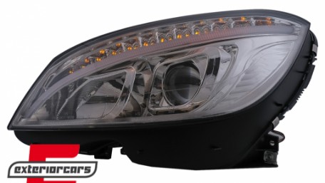 Prednja svjetla LED DRL W205 look (chrome) / Mercedes C klasa W204 S204 limuzina karavan (2007-2010), LPMEB4