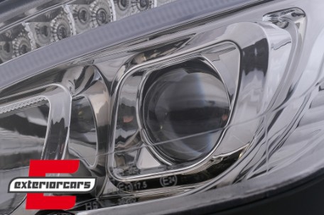 Prednja svjetla LED DRL W205 look (chrome) / Mercedes C klasa W204 S204 limuzina karavan (2007-2010), LPMEB4