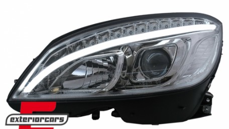Prednja svjetla LED DRL W205 look (chrome) / Mercedes C klasa W204 S204 limuzina karavan (2007-2010), LPMEB4
