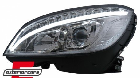 Prednja svjetla LED DRL W205 look (chrome) / Mercedes C klasa W204 S204 limuzina karavan (2007-2010), LPMEB4