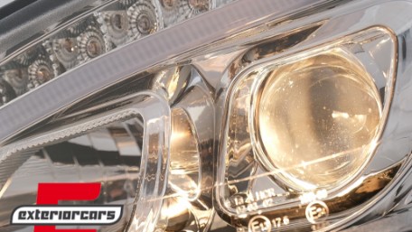 Prednja svjetla LED DRL W205 look (chrome) / Mercedes C klasa W204 S204 limuzina karavan (2007-2010), LPMEB4