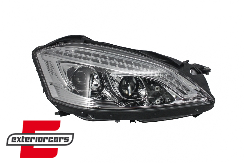 Prednja svjetla LED DRL W222 look (chrome) / Mercedes S-klasa W221 (2005-2009), LPMEB2