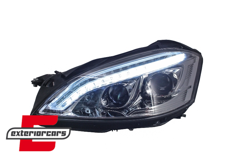 Prednja svjetla LED DRL W222 look (chrome) / Mercedes S-klasa W221 (2005-2009), LPMEB2