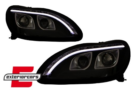 Prednja svjetla LED DRL W222 look (crna) / / Mercedes S klasa W220 (1998-2005), LPME97
