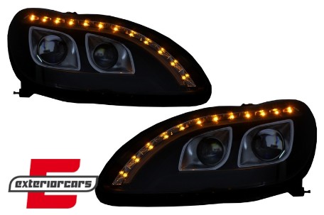 Prednja svjetla LED DRL W222 look (crna) / / Mercedes S klasa W220 (1998-2005), LPME97