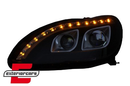 Prednja svjetla LED DRL W222 look (crna) / / Mercedes S klasa W220 (1998-2005), LPME97