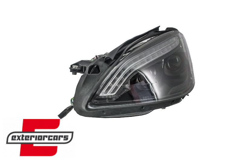 Prednja svjetla LED DRL W222 look (crna) / Mercedes S-klasa W221 (2005-2009), LPMEB3