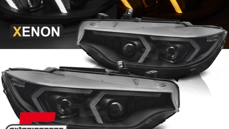 Prednja svjetla LED DRL XENON (crna) / BMW serije 4 F32 F33 (2013-2017), LPBMR4