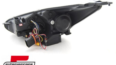 Prednja svjetla LED DRL Xenon look (chrome) / / Ford Focus Mk3 Facelift (2014-2018), LPFO78