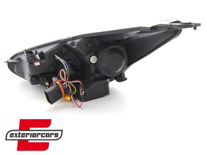 Prednja svjetla LED DRL Xenon look (chrome) / / Ford Focus Mk3 Facelift (2014-2018), LPFO78