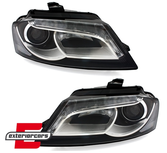 Prednja svjetla LED DRL Xenon look (crna) / Audi A3 8P Facelift Hatchback Sportback (2008-2012), LPAUD3