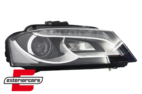 Prednja svjetla LED DRL Xenon look (crna) / Audi A3 8P Facelift Hatchback Sportback (2008-2012), LPAUD3
