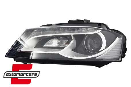 Prednja svjetla LED DRL Xenon look (crna) / Audi A3 8P Facelift Hatchback Sportback (2008-2012), LPAUD3