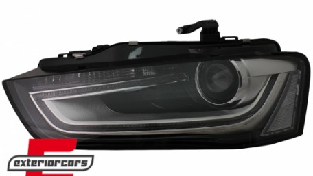 Prednja svjetla LED DRL Xenon look (crna) / Audi A4 B8.5 Facelift (2012-2015), LPAUE6