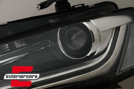 Prednja svjetla LED DRL Xenon look (crna) / Audi A4 B8.5 Facelift (2012-2015), LPAUE6
