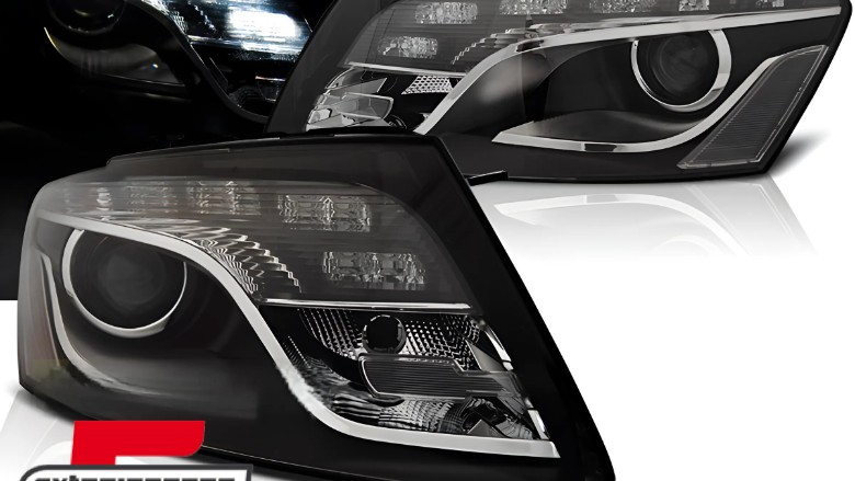 Prednja svjetla LED DRL Xenon look (crna) / Audi Q5 8R (2008-09.2012), LPAUD4