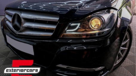 Prednja svjetla LED DRL Xenon look (crna) / Mercedes C-klasa W204 S204 C204 Facelift (2011-2014), LPME87