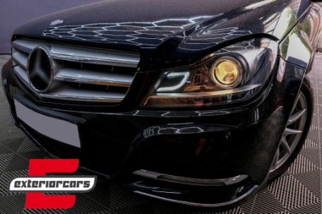 Prednja svjetla LED DRL Xenon look (crna) / Mercedes C-klasa W204 S204 C204 Facelift (2011-2014), LPME87