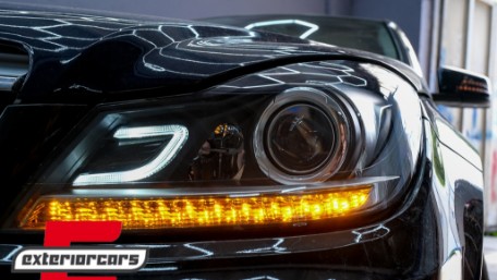 Prednja svjetla LED DRL Xenon look (crna) / Mercedes C-klasa W204 S204 C204 Facelift (2011-2014), LPME87